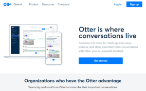otter.ai home page image